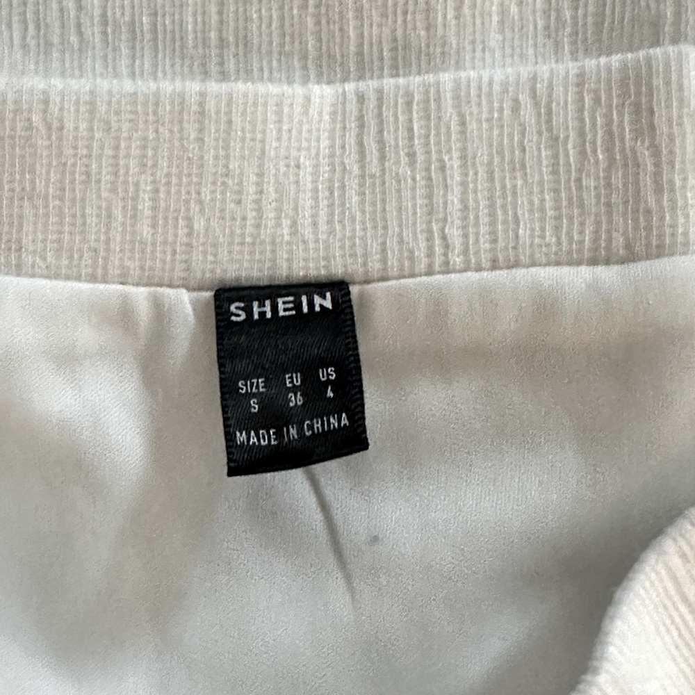 Shein White Elastic Waist Pull On Mini Skirt Size S - Picture 3 of 4